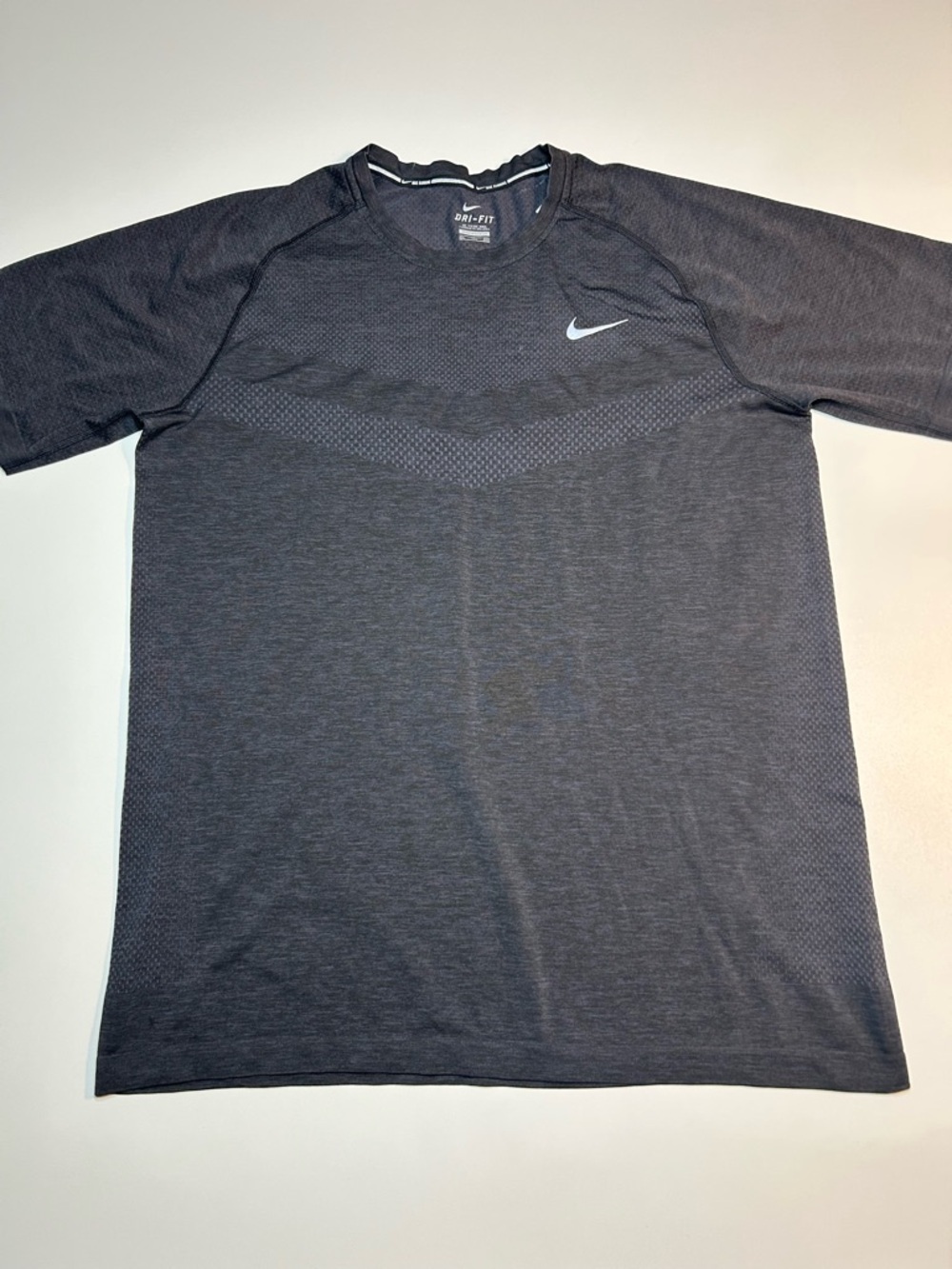 Nike Dri-FIT ADV TechKnit Ultra Running Shirt Charcoal Grey Mesh Reflective